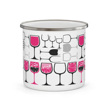 Load image into Gallery viewer, Red Wine Enamel Campfire Mug