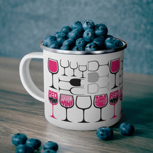 Load image into Gallery viewer, Red Wine Enamel Campfire Mug
