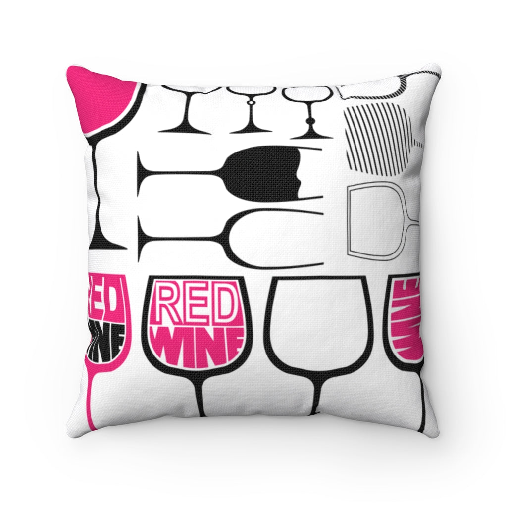 Red Wine Square Pillow